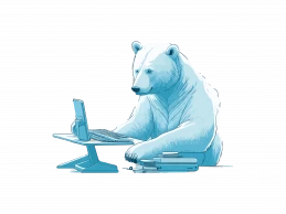 bear-polar-beer-finance-business-laptop-desk-illustration