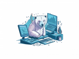 bear-polar-finance-desk-workspace-office-business-illustration