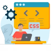 css-website-www-laptop-man-table-setting-tee-coding-programing-developement-webdevelopement-illustration-illustration