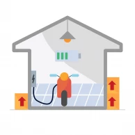 powerenergy-eletronicbike-station-electronicvehicle-battery-charge-station-charging-point-illustration