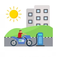 station-electronicvehicle-battery-power-energy-bike-electric-bike-illustration