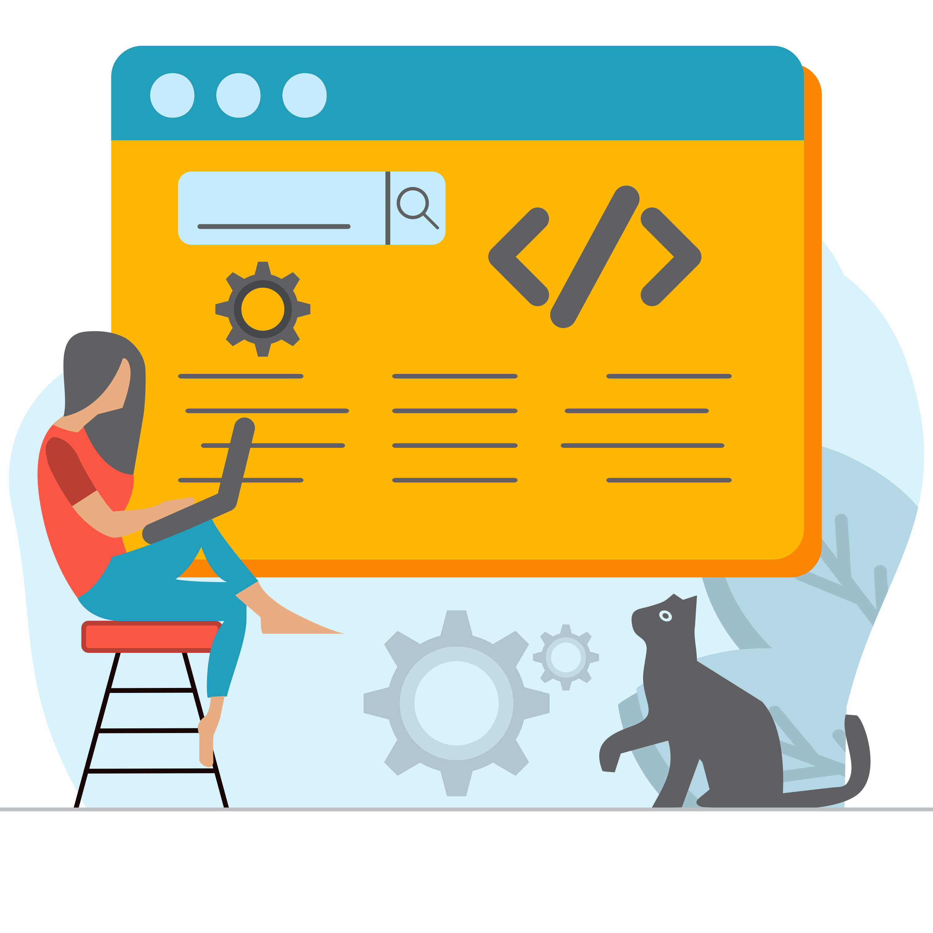 coding-website-femaleprogramer-development-html-css-cat-setting-search-webpage-illustration-illustration