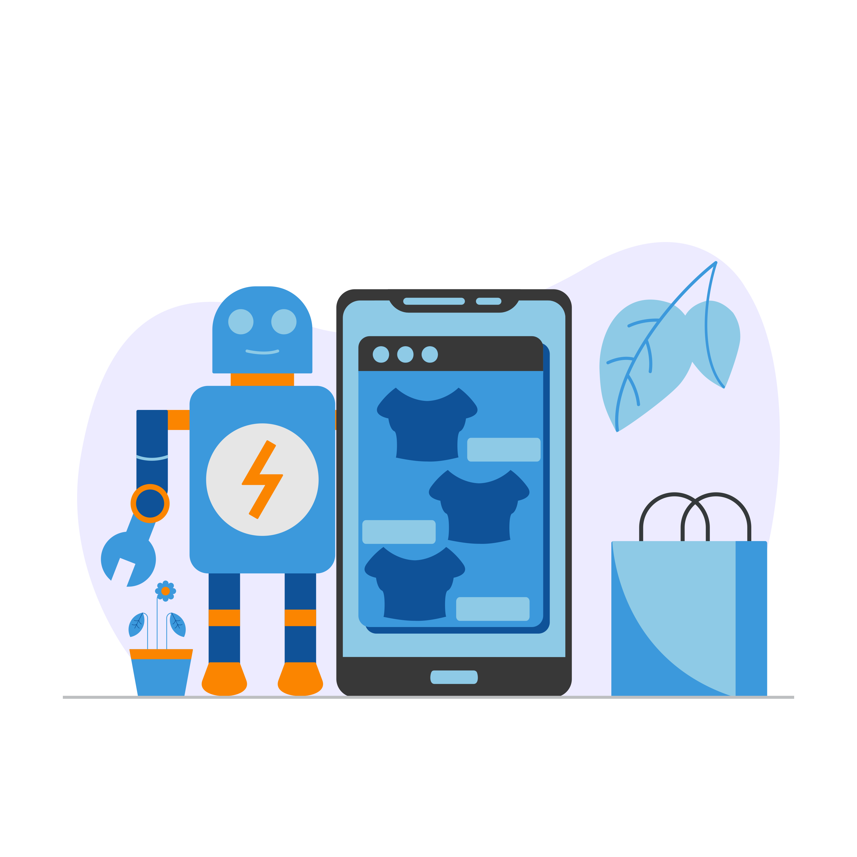 phone-robot-shopping-bag-online-smartphone-illustration-plant-activity-illustration