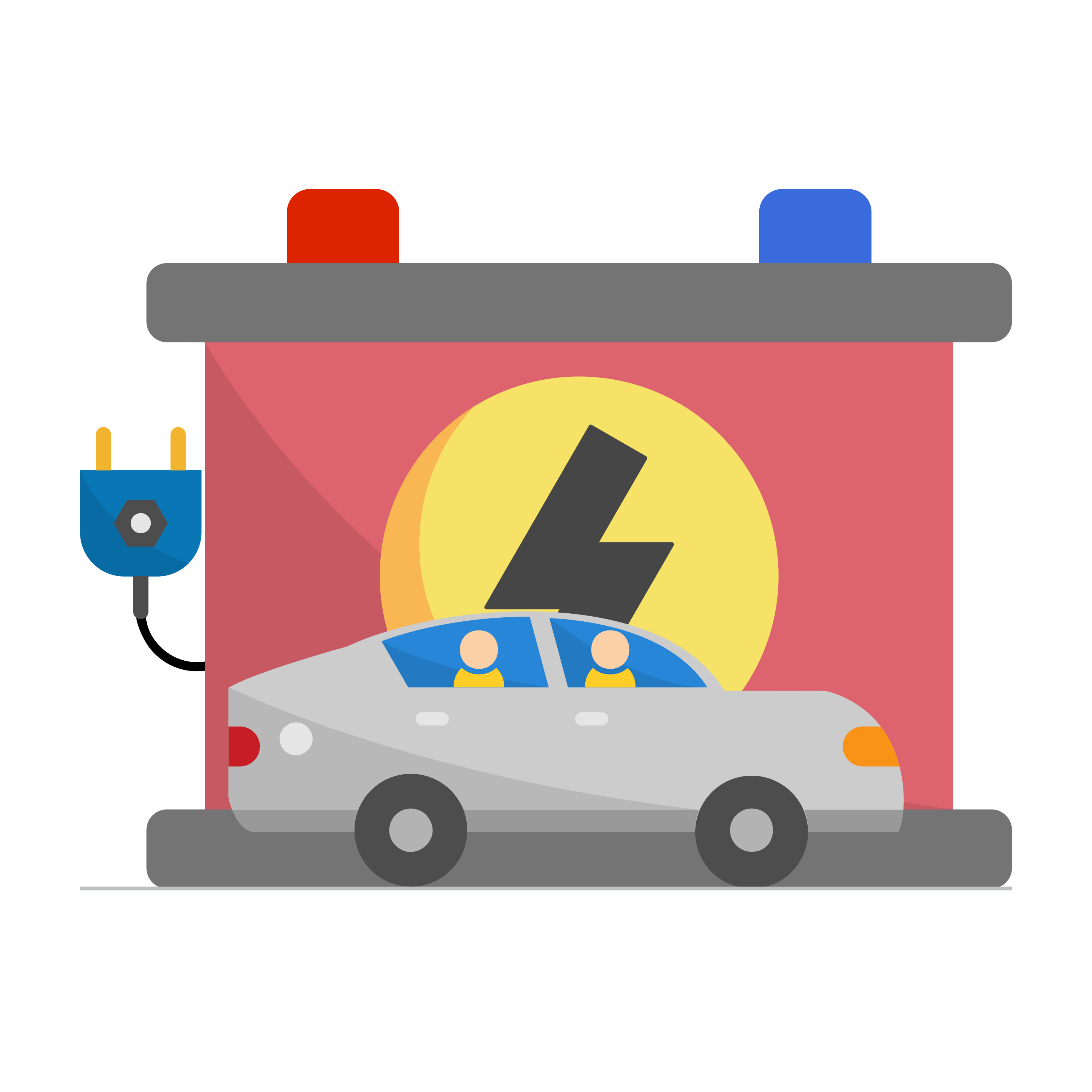 electronic-vehicle-drive-current-power-man-illustration