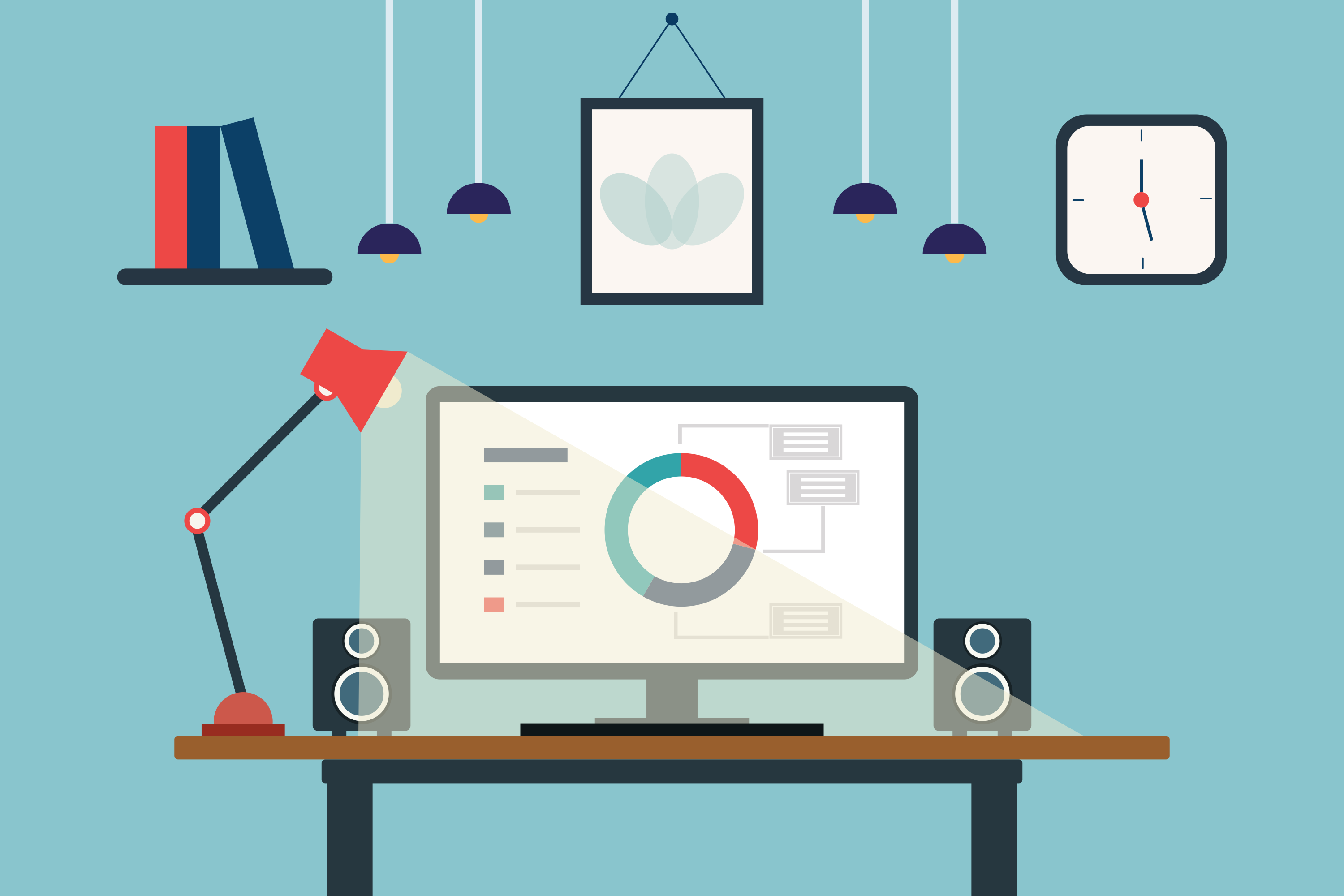 office-desk-job-vector-workspace-laptop-flat-online-workplace-work-modern-design-business-illustration-illustration
