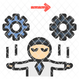 action icon, process icon, inventor icon, operation icon, control icon