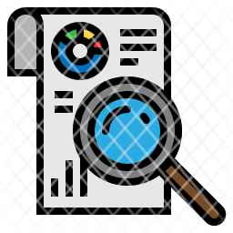 analytics icon, bar icon, chart icon, magnifier icon, search icon ...