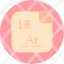 argon-periodic-table-atom-atomic-chemistry-element-mendeleev-icon