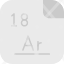 argon-periodic-table-atom-atomic-chemistry-element-mendeleev-icon