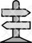 arrow-crossroad-post-sign-signpost-icon