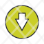 arrow-indicator-pointer-signal-projectile-south-icon