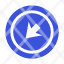 arrow-indicator-pointer-signal-projectile-south-west-icon
