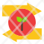 arrow-left-right-green-eco-icon