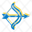 arrow-sagittarius-blue-yellow-icon