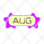august-word-date-month-calendar-icon