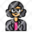 avatar-business-female-woman-women-glasses-icon