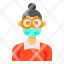 avatar-female-woman-women-bun-glasses-icon