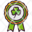badgebow-ribbon-ornament-clover-cultures-irish-accessory-decoration-icon