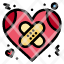 bandage-broken-healthcare-heart-love-icon