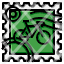bicycle-stamp-square-grunge-icon