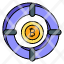 bitcoin-target-aim-chain-block-chain-icon