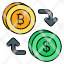 bitcoins-dollars-exchange-rate-money-icon
