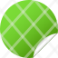 blank-circle-green-label-orange-round-sticker-icon