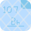 bohriumperiodic-table-atom-atomic-bohrium-chemistry-element-icon