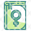 book-gender-women-female-knowledge-bookmark-notebook-icon