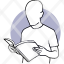 book-read-reading-man-person-learning-textbook-pictogram-icon
