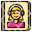 book-woman-student-learning-online-education-icon