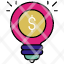 bulb-with-dollar-sign-arrow-direction-symbol-navigation-icon