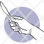 butter-knife-hand-holding-spread-pictogram-icon