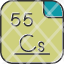 caesium-periodic-table-chemistry-atom-atomic-chromium-element-icon