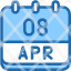calendar-april-eight-date-monthly-time-and-month-schedule-icon