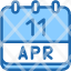calendar-april-eleven-date-monthly-time-and-month-schedule-icon