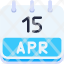 calendar-april-fifteen-date-monthly-time-month-schedule-icon