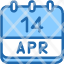 calendar-april-fourteen-date-monthly-time-and-month-schedule-icon