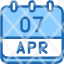 calendar-april-seven-date-monthly-time-and-month-schedule-icon