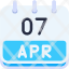 calendar-april-seven-date-monthly-time-month-schedule-icon