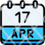 calendar-april-seventeen-date-monthly-time-and-month-schedule-icon