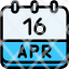 calendar-april-sixteen-date-monthly-time-and-month-schedule-icon