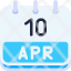 calendar-april-ten-date-monthly-time-month-schedule-icon