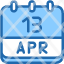 calendar-april-thirteen-date-monthly-time-and-month-schedule-icon
