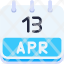 calendar-april-thirteen-date-monthly-time-month-schedule-icon