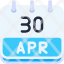 calendar-april-thirty-date-monthly-time-month-schedule-icon
