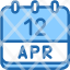 calendar-april-twelve-date-monthly-time-and-month-schedule-icon