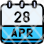 calendar-april-twenty-eight-date-monthly-time-and-month-schedule-icon