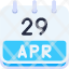 calendar-april-twenty-nine-date-monthly-time-month-schedule-icon