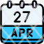 calendar-april-twenty-seven-date-monthly-time-and-month-schedule-icon